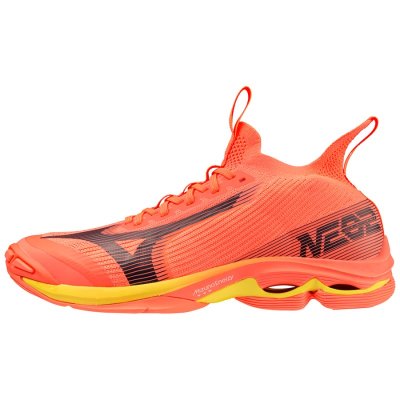 Zapatillas Para Voleibol Mizuno WAVE Lightning Neo2 Hombre Naranjas / Negros / Amarillos - Chile M7